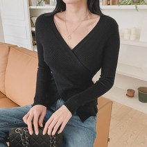 겟잇미 드나 골지 슬림 랩 이너 니트 .겟잇미