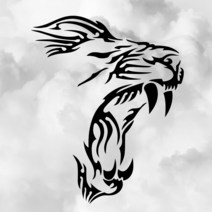 라인컷 오토바이 자동차 튜닝 호랑이 데칼 스티커 IM-001, 골드유광