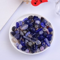 수석 돌 자연석 소장품 천연 크리스탈 자수정 마노 불규칙한 미네랄 힐링 스톤 자갈 표본 50/100g 수족관, 06 blue agate_02 50g