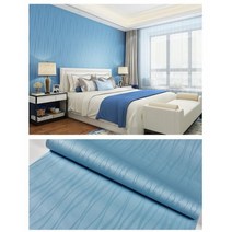 린넨 패턴 자체 접착 벽 스티커 욕실 주방 필름 방수 단색 벽지 침실 거실 장식, 60cmx100cm, blue fleeting