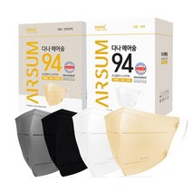 [내일도착] 다나마스크 KF94 에어숨 그레이 대형 100매, KF94 그레이 100매