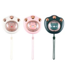 미니 휴대용 충전식 손난로 핸드 워머 2400mah 전기 usb led 히터 빠른 가열 포켓 히터 귀여운 고양이 발톱 겨울, 초록