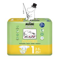 [무미] 핀란드 친환경 기저귀 밴드형 1단계 1팩 25매 인증받은 안심기저귀 스완라벨 획득