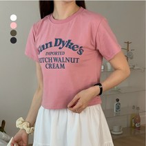 에제르 여성용 여름 크롭 반팔 티셔츠 4Color