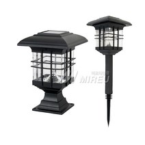 솔라 정원등 태양광 잔디등 LED 격자 무늬 문주 데크, 단일