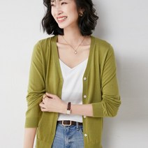바로바이 봄 여성 소모사 얇은 니트 가디건