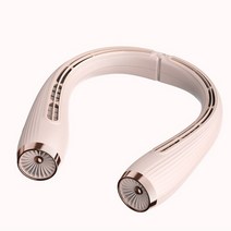 냉난방 캠핑 이동식 에어컨 캐리어 작은방 사무실 책상선풍기 매달린 목 에어컨 선풍기 USB 충전 휴대용, 04 Pink