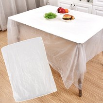투명 횟집 비닐 식당 6인용 식탁보 물로 붙이는 일회용 테이블보 10P