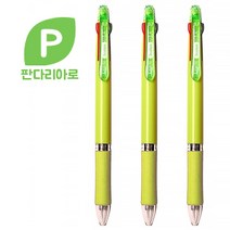 판다리아로 밀룩스 0.7mm 3색볼펜, 10개입, 연두색