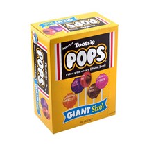 Tootsie Pops 투시팝스 자이언트 사이즈 5가지맛 캔디 72개입 3.75lb(1.7kg), 1개