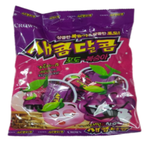 크라운 새콤달콤 포도 복숭아 츄잉캔디, 200g, 5개