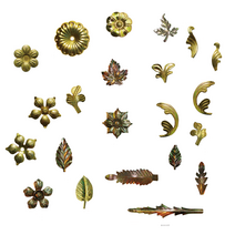 철단조부속(꽃잎 나뭇잎)시리즈 단조난간대 부속 철단조 난간동자 계단 메란다 휀스 방범창, HY-374