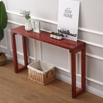 좁고 긴 테이블 원목창가 사이드 보조책상 베란다, 적갈색-길이100x폭32x높이85cm