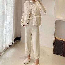 겨울 중년 여성 여자 엄마 할머니 겨울 양털 뽀글이 뽀그리 조끼 베스트