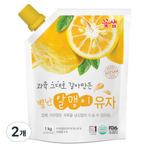꽃샘 별난 알맹이 유자차, 1kg, 2개, 2개
