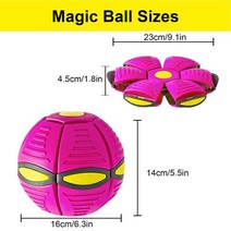 매직 플랫 볼 UFO Magic Ball Deformation UFO Toy With Lights Fly Saucer Magic Balls Flying Flat Throw, 04 Pink