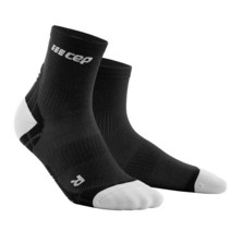 CEP 남성용 크루 컷 퍼포먼스 러닝 양말 초경량 짧은 양말 라바/다크 레드 3201598, 3, Black/Light Grey, Black/Light Grey