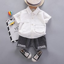 ALMXH Boy Clothes Set for Summer Baby Boy Baby Boy Casual Infant Clothes Strips Shirt Pants 2Pcs/