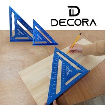 알루미늄삼각자 센치 인치 각도 길이 측정 직각자 제도용 연귀자 목공용 삼각자, 알루미늄삼각자12인치