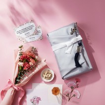 조은나래 도라지정과 콩가루 세트 설날선물 고맙습니다, 포장형 1박스(연한파랑 한복매듭법)