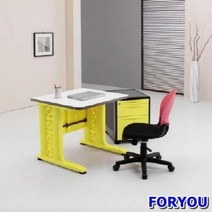 Foryou2803 일자형책상 컴퓨터책상 조립식책상 철제책상 책상 책장 책꽂이, 그린 아이보리