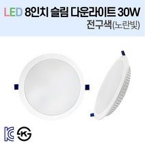 라인조명 LED 슬림 다운라이트 3/4/5/6/8인치 led 전구 매립등 매입등 천장등 복도등 주방보조등 거실조명 액자조명 아트윌 전시 의류매장 상가, 5-2_LED 8인치 30W 전구색(노란빛)