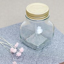 사각 유리병 잼병 과일청 쨈병 수제청병 꿀병 250ml