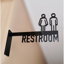 화장실 돌출표지판, A타입 2_남자, 2_우측방향, M(30cmx20cm)