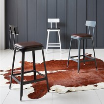 푸른숲 스타벅스2 PU방석 바텐의자 홈바의자 650, 블랙