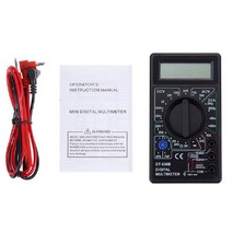 디지털멀티미터 DT-830B 미니 LCD 디지털 멀티 미터 전기 전압계 전류계 저항계 AC/DC 750/1000V 앰프 옴, 02 Black