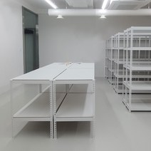 중량 작업대 무볼트조립 철제, 화이트 1200x600x750_3단
