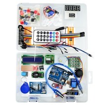 전자부품 UNO R3 공식 버전 ATMEGA328P 용 Arduino RFID 스타터 키트 업그레이드 학습 세트 구성 요소 상자 포함 호환, 01 Large plastic box
