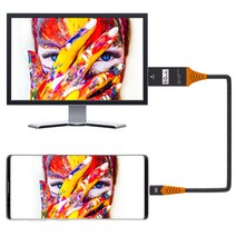 로랜텍 미러링케이블 넷플릭스 C to HDMI MHL 스마트폰 TV연결, 2m