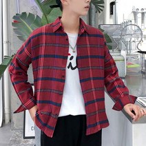 남여공용 체크무늬 커플아이탬 남방 셔츠 데일리룩 _ 22567EA