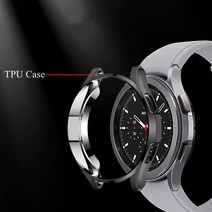 갤럭시 워치4 Galaxy Watch 4 시계 케이스에 적합 40mm 44mm 올 인클루시브 TPU 풀 커버 액정 케이스 1+1 풀커버 발송, 블랙, 블랙