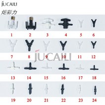 프린터 부품 Jucaili 프린터 에코 솔벤트 UV 잉크 호스 커넥터 엡손호환 xp600 DX5 DX7 프린트 헤드 튜브, 06 6