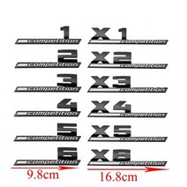 자동차 엠블럼 3D M 경쟁 스티커 ABS 배지 스타일링 로고 X1 X2 X3 X4 X5 X6 M1 M2 M3 M4 M5 M6 E39 E46 E90 E60 F10 F30, 26.매트 블랙 - M4 경쟁