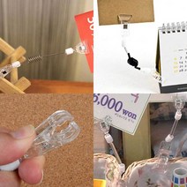 POP 집게 2개 양쪽집게 댕글러 와블러 가격표 꽂이, 투명봉