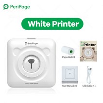 UV인쇄기크리스탈 상업용 프린팅 로고 디자인 Peripage A6 미니 스티커 라벨 포토 프린터 8 가지 종류의, 01 White Printer