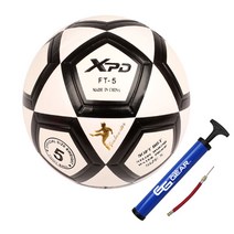 XPD 축구공 5호 + 공펌프 무봉제, 화이트+공펌프