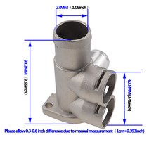 자동차냉각 부품 용품 알루미늄 합금 냉각 호스 파이프 커넥터 VW Passat B3 Golf Sharan Audi 80 100 c45, 한개옵션0