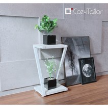 코지테일러 다용도 인테리어 화분 스탠드 B21, 화이트화이트