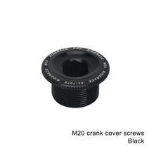 자전거 크랭크 암 고정 볼트 알루미늄 합금 MTB 커버 나사 캡 M18 M20 시마노, 12 M20 Black, 1개