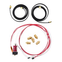 2 개 X + Y 축 동기 벨트 Gt2-6Mm는 X 765Mm + Y 720Mm 폐 루프 타이밍 벨트 터미널 및 난방 블록 1.75mm로 0.4mm의 노즐과 Mk8 핫 종료, 블랙 & 레드 & 골드, 하나