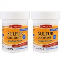 De La Cruz 유황 연고 여드름 맥시멈 스트렝스 2.6 oz (73.7 g), 73.7g, 4통
