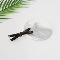시크몽 프랑스핀 셀룰로오스 심플 리본 7 cm 옆머리 자동 머리핀