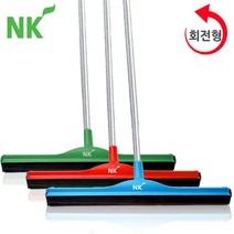 [식공구] 엔케이 회전 이중 스펀지 바닥 밀대 (70cm 봉포함) / 스퀴지 아파트 유리 물기 제거 청소 업소용 HACCP, 초록/150cm