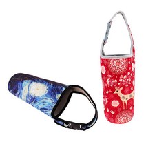 사이클링 낚시 커피 머그잔용 30온스 텀블러 캐리어 홀더 여행용 슬리브 2개, 붉은 별, 6cmx16cmx26cm, 네오프렌