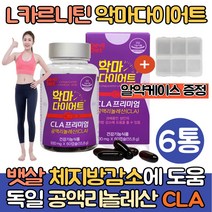 (싹쓰리맘)L카르니틴 엘카르니틴 다이어트 체지방컷팅제/L-carnitine 공액리놀레산 CLA 다이어트음식 단기간 체지방줄이는법 기초대사량 증가 허벅지 종아리 옆구리 뱃살 과체중, 6통