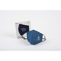 미도규방 4계절 숨쉬기 편한 전통 꽃자수 빨아쓰는 재사용 가능 패션 웨딩 한복 3D 대마면 꽃자수 마스크, 진회색
